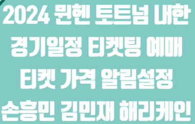 2024-뮌헨-토트넘-내한-경기