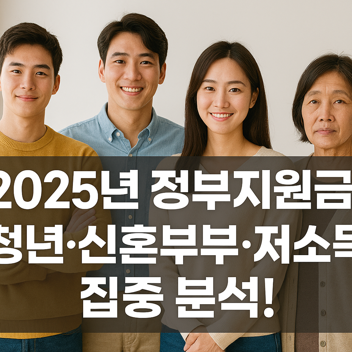 2025년 정부지원금 대상자: 청년, 신혼부부, 저소득층 집중 분석! 관련