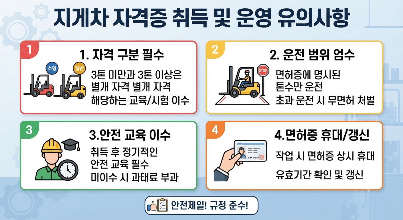 3톤 미만 지게차 자격증 취득방법