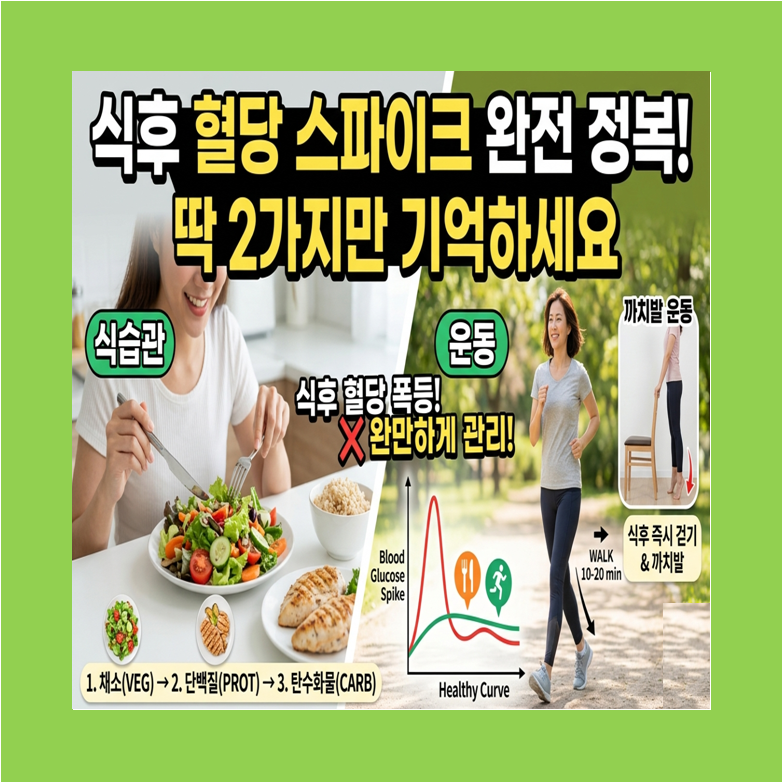 식후 혈당 스파이크 잡는 핵심 방법 2가지 썸네일 이미지