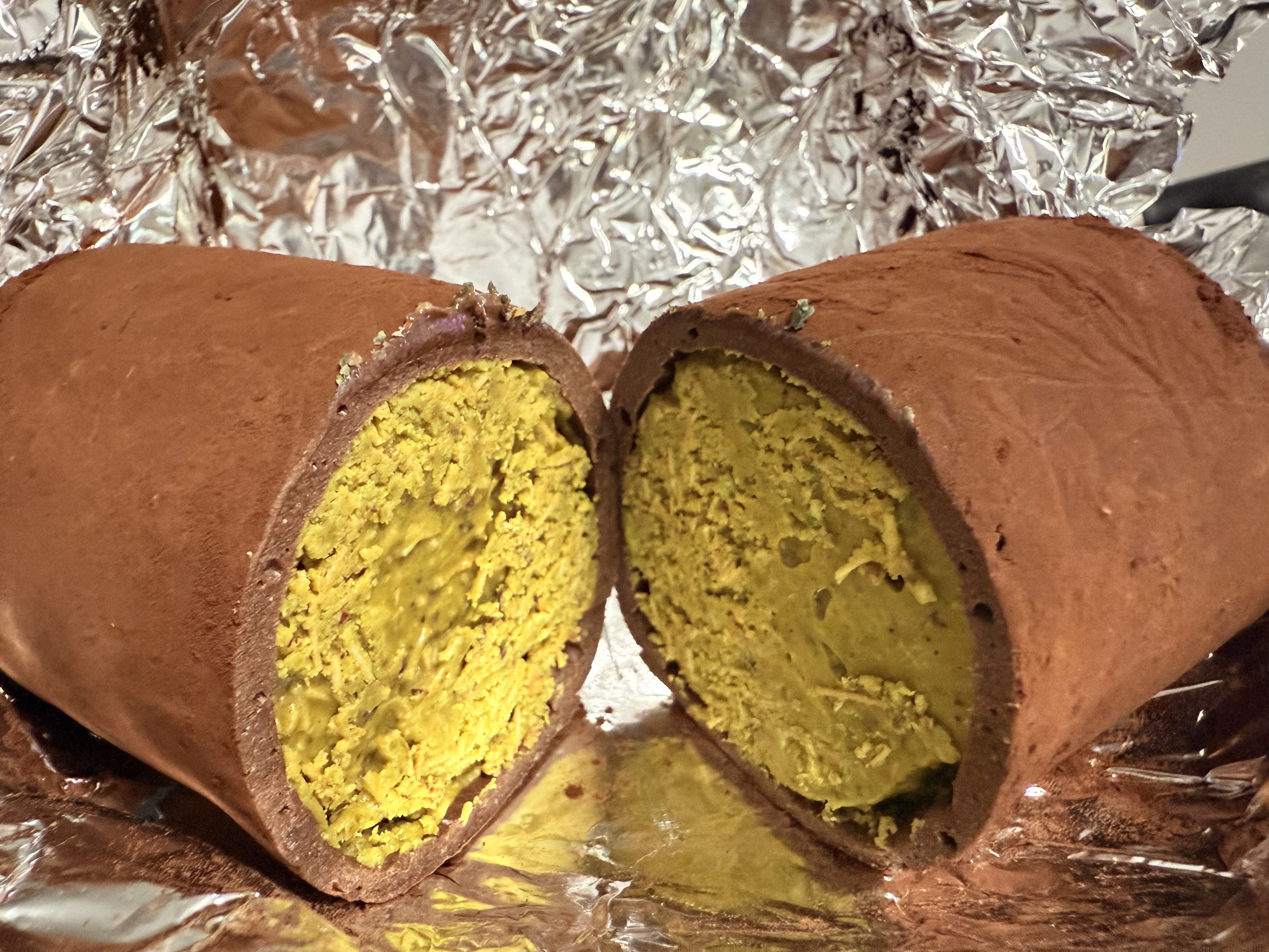 두바이 쫀득 김밥 단면