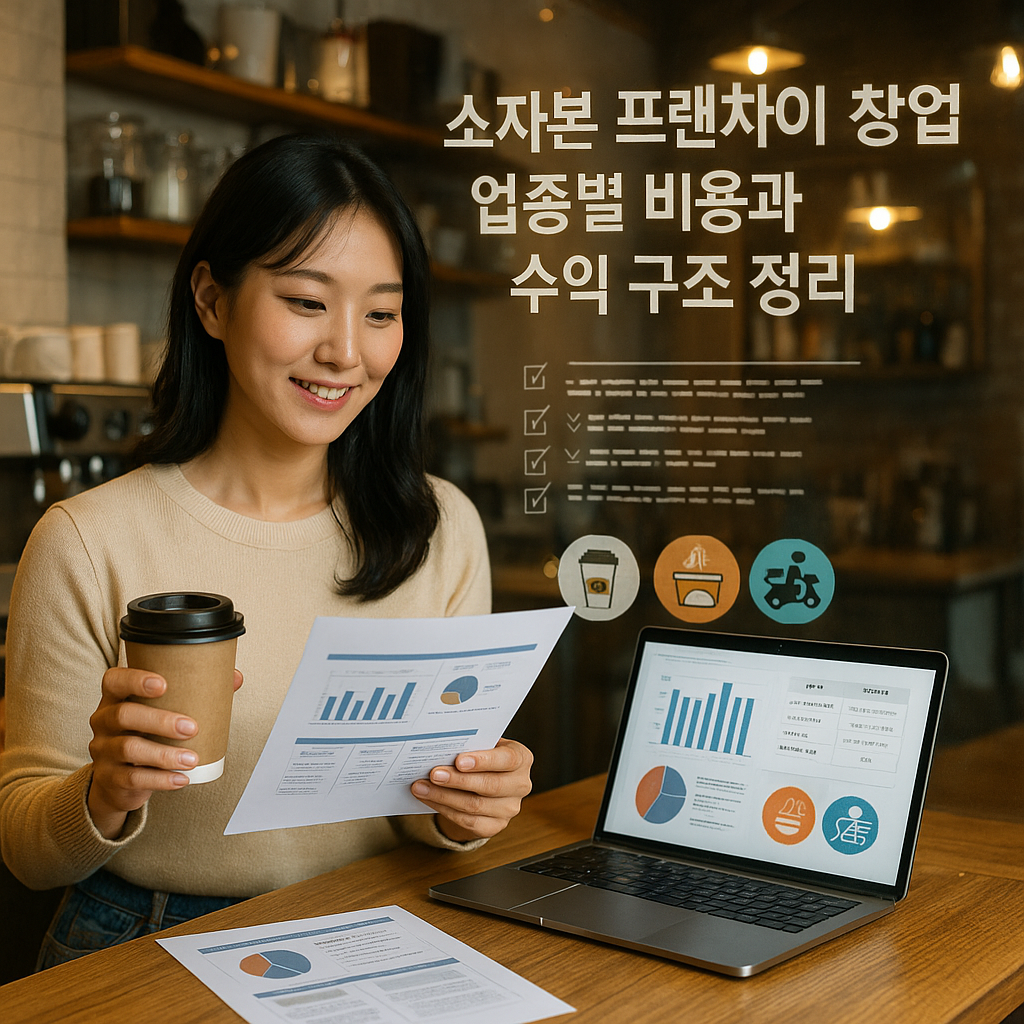소자본 프랜차이즈 창업 업종별 비용과 수익 구조 정리