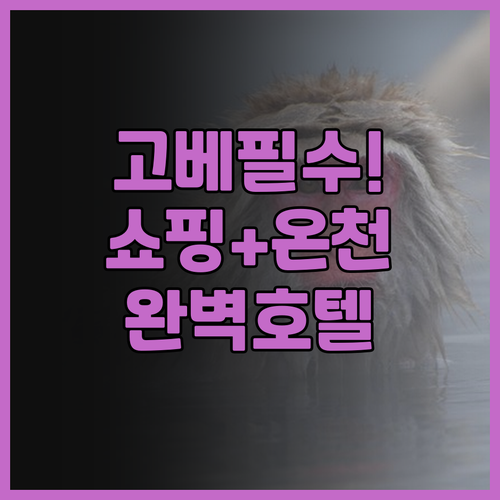 호텔 몬토레 고베 추천, 쇼핑과 온천..