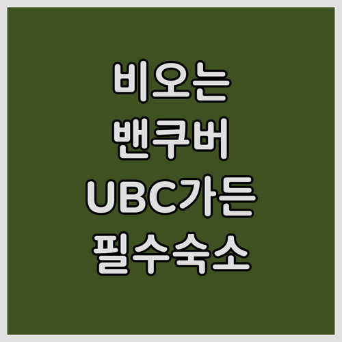 비 오는 날 밴쿠버 여행 UBC 보태..
