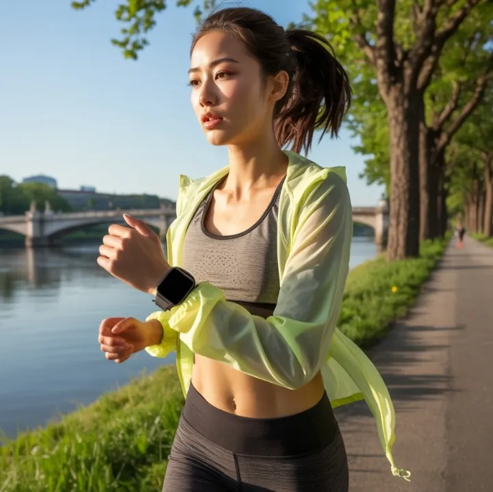 통풍 예방을 위해 달리기 운동중