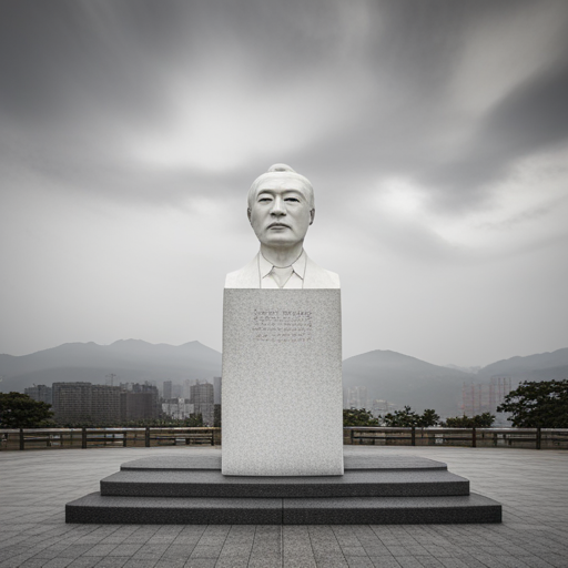 광주 정율성 흉상