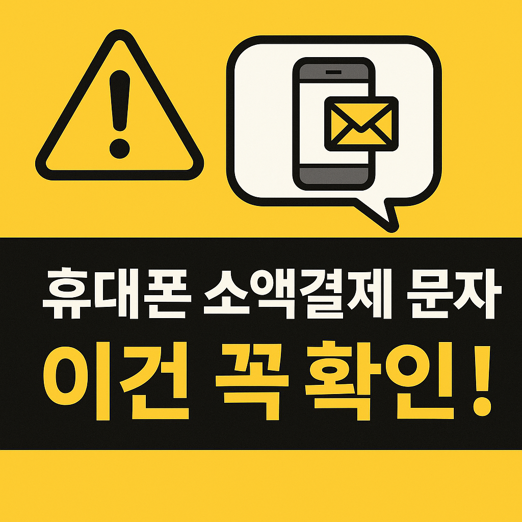 휴대폰 소액결제 문자