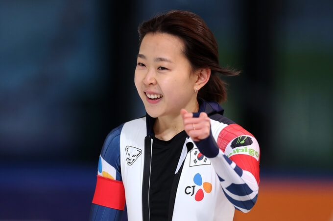 하얼빈 동계아시안게임 여자 100m 김민선 은메달