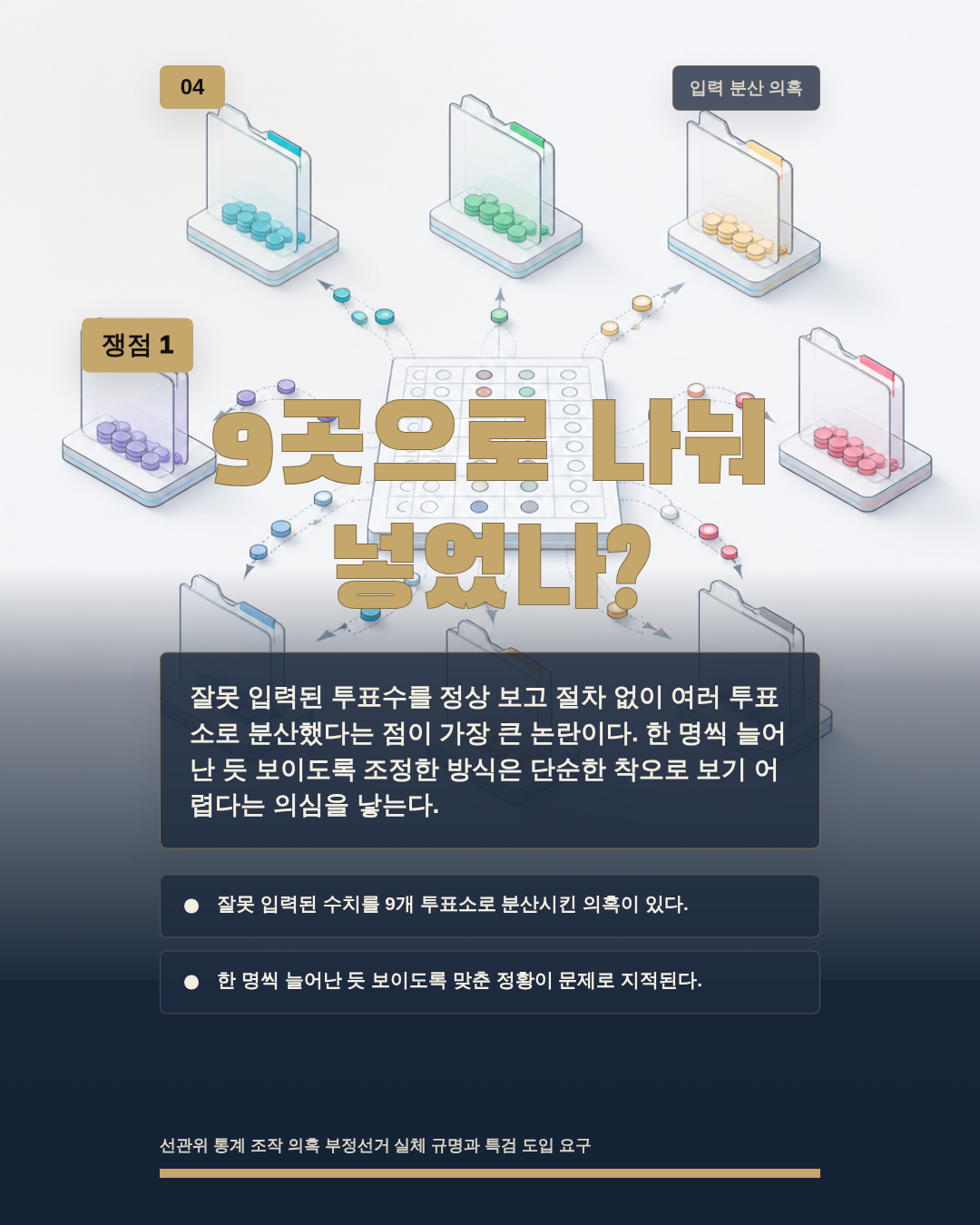 9곳으로 나눠 넣었나?