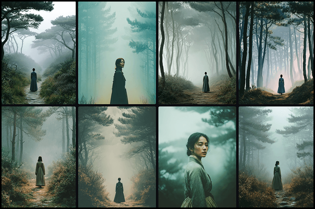 Standard + stylize 1000 이미지 예시 Midjourney