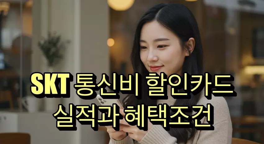 SKT 통신비 할인카드 실적 조건, 혜택 총정리
