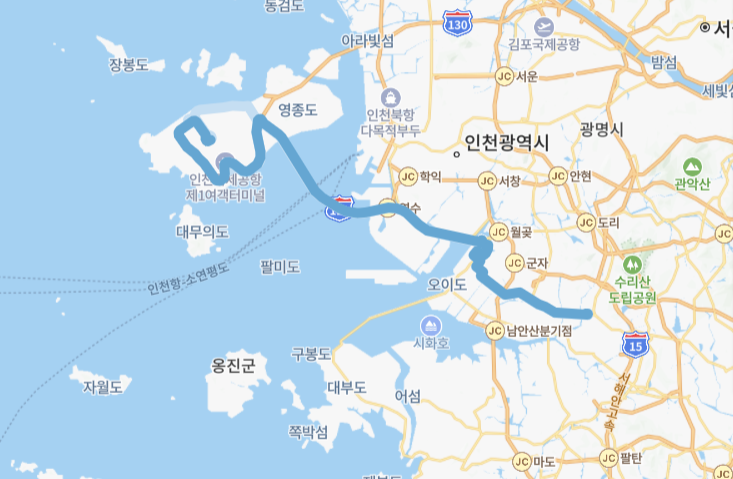 시흥-안산-인천-7000번-버스-노선-지도