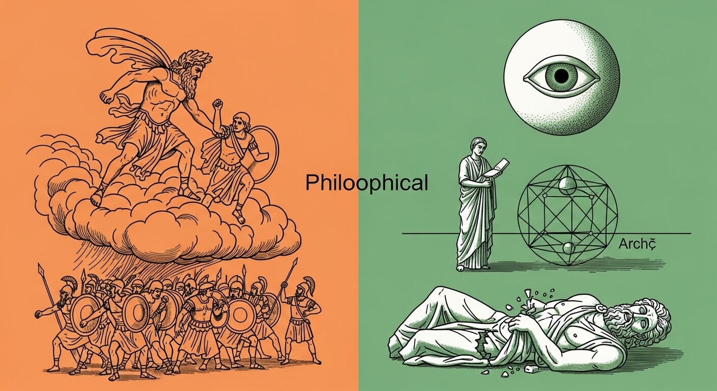 호메로스 시대 신의 개념 변화와 철학적 배경 관련 사진