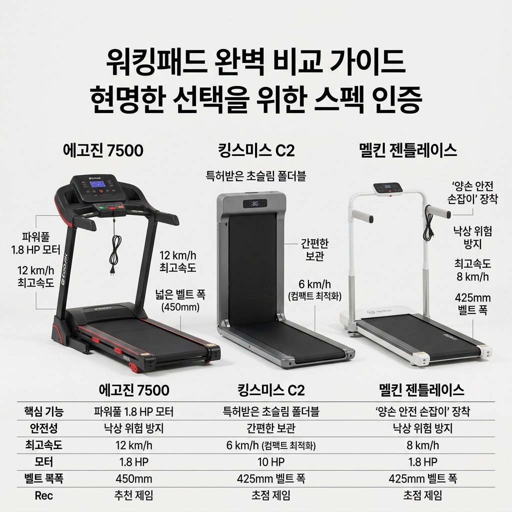 워킹패드 추천 3종 비교