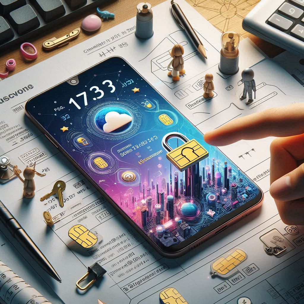 SK텔레콤에 가입한 스마트폰에서 유심 비밀번호를 변경하는 모습