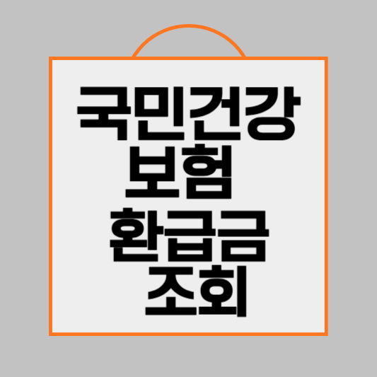 국민건강보험 환급금 조회, 신청 ,지급일 확인