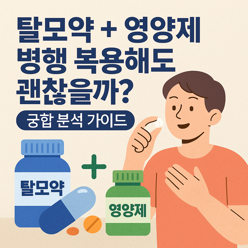 탈모약 + 영양제 병행 복용해도 괜찮을까? 궁합 분석 가이드