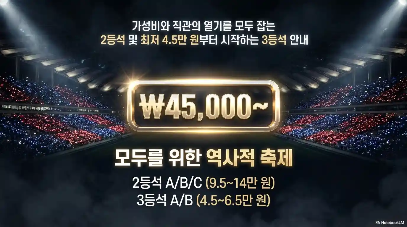 챔피언스 임팩트 인 서울 경기 좌석 2등석과 3등석 가격