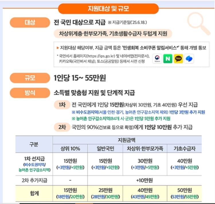 2025년 민생회복지원금