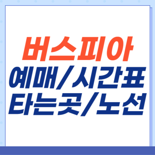 버스피아-예매-시간표-타는곳-노선