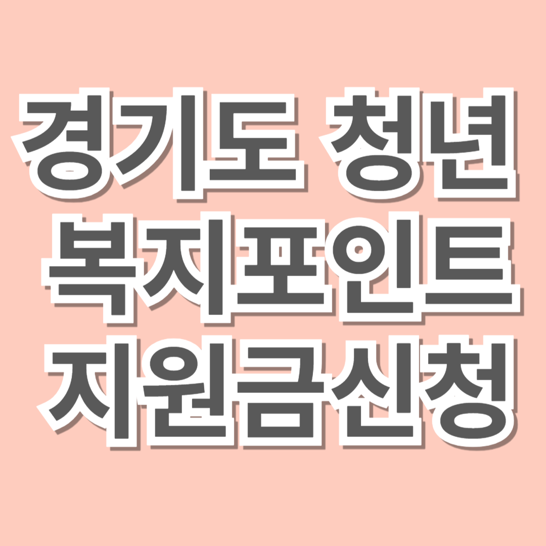 경기도청년 복지포인트