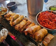 무채-삼겹살