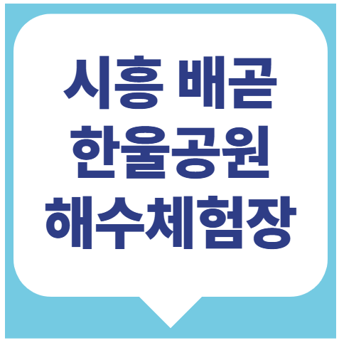 시흥 배곧 한울공원 바다와 놀이터, 해수풀장 개장(6/21~) 주차 안내