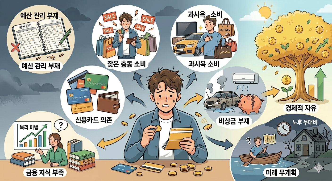돈 관리 못하는 사람들의 7가지 특징