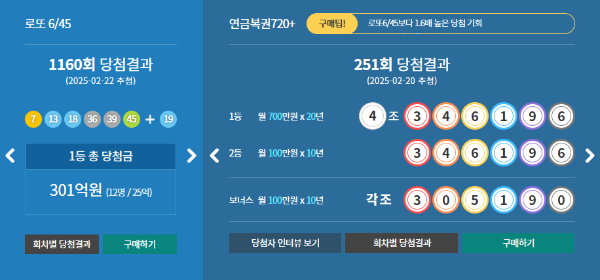 로또번호조회 (1등 당첨 판매점 조회)