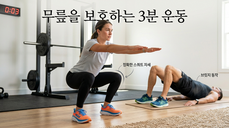 무릎 통증 예방 하체 근력 강화 운동