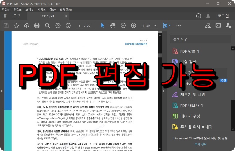 아크로뱃 프로 2021