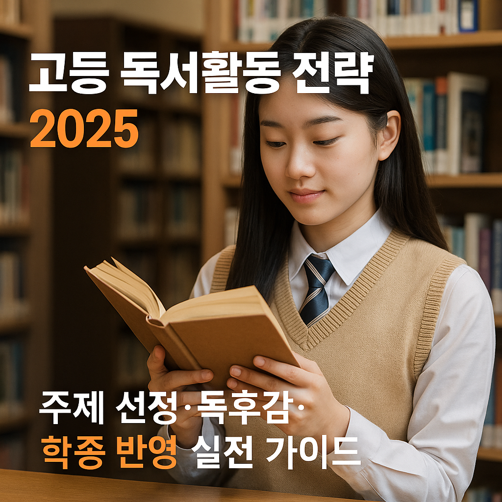 고등 독서활동 전략 2025 ｜ 주제 선정·독후감·학종 반영 실전 가이드
