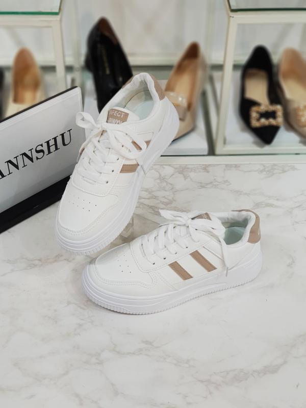 한슈 스업 더블 라인 배색 통굽 스니커즈 vg HS93QR02