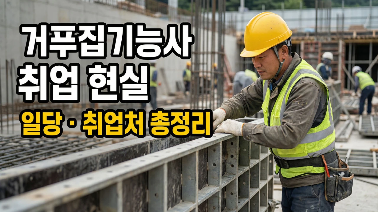 거푸집기능사 취업 현실 일당 취업처 대표이미지