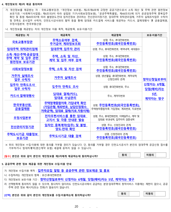 개인정보 동의서