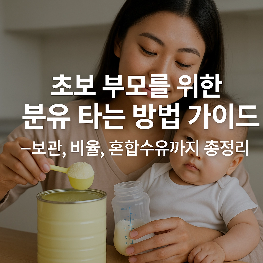 초보 부모를 위한 분유 타는 방법 가이드-보관, 비율, 혼합수유까지 총정리