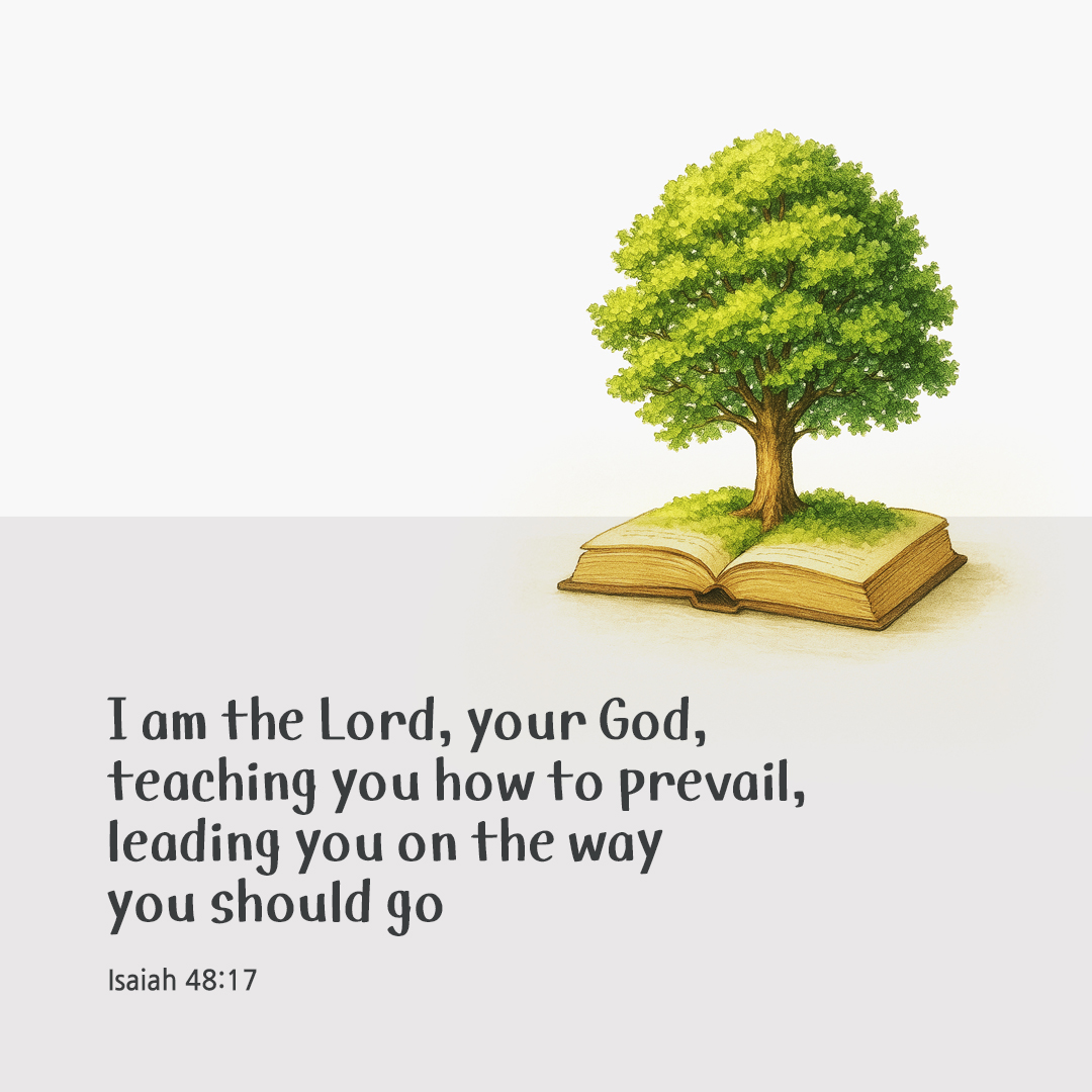 I am the Lord, your God, teaching you how to prevail, leading you on the way you should go. (Isaiah 48:17)