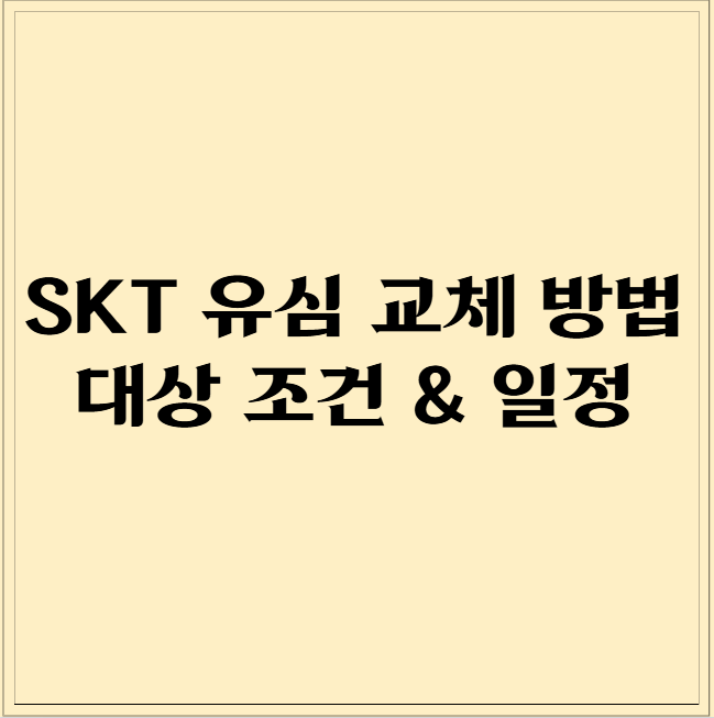 SKT유심교체방법