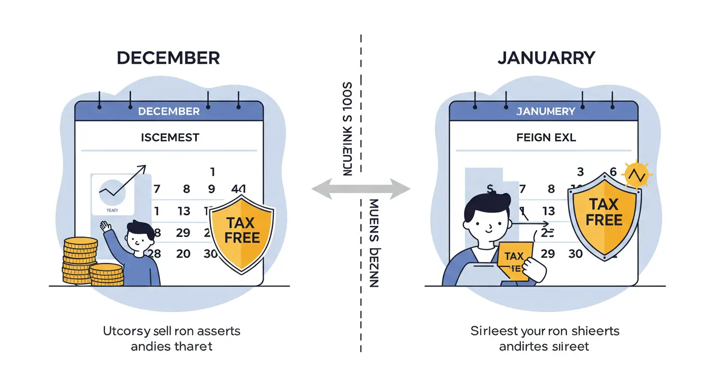 연말과 연초에 걸쳐 수익을 분할 실현하여 양도소득세 250만원 공제 혜택을 두 번 받는 절세 전략