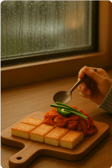 두부김치 혼밥 혼술 안주 레시피3