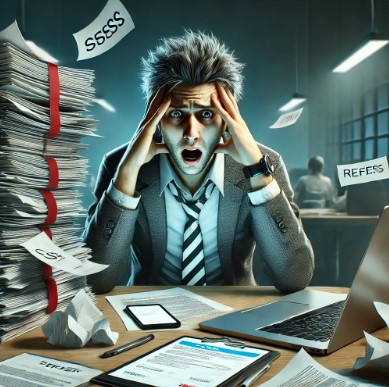 스트레스 받고 있는 남자 사진