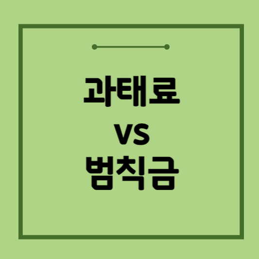 과태료와-범칙금의-차이