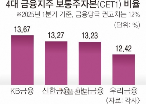4대 금융지주 보통주자본