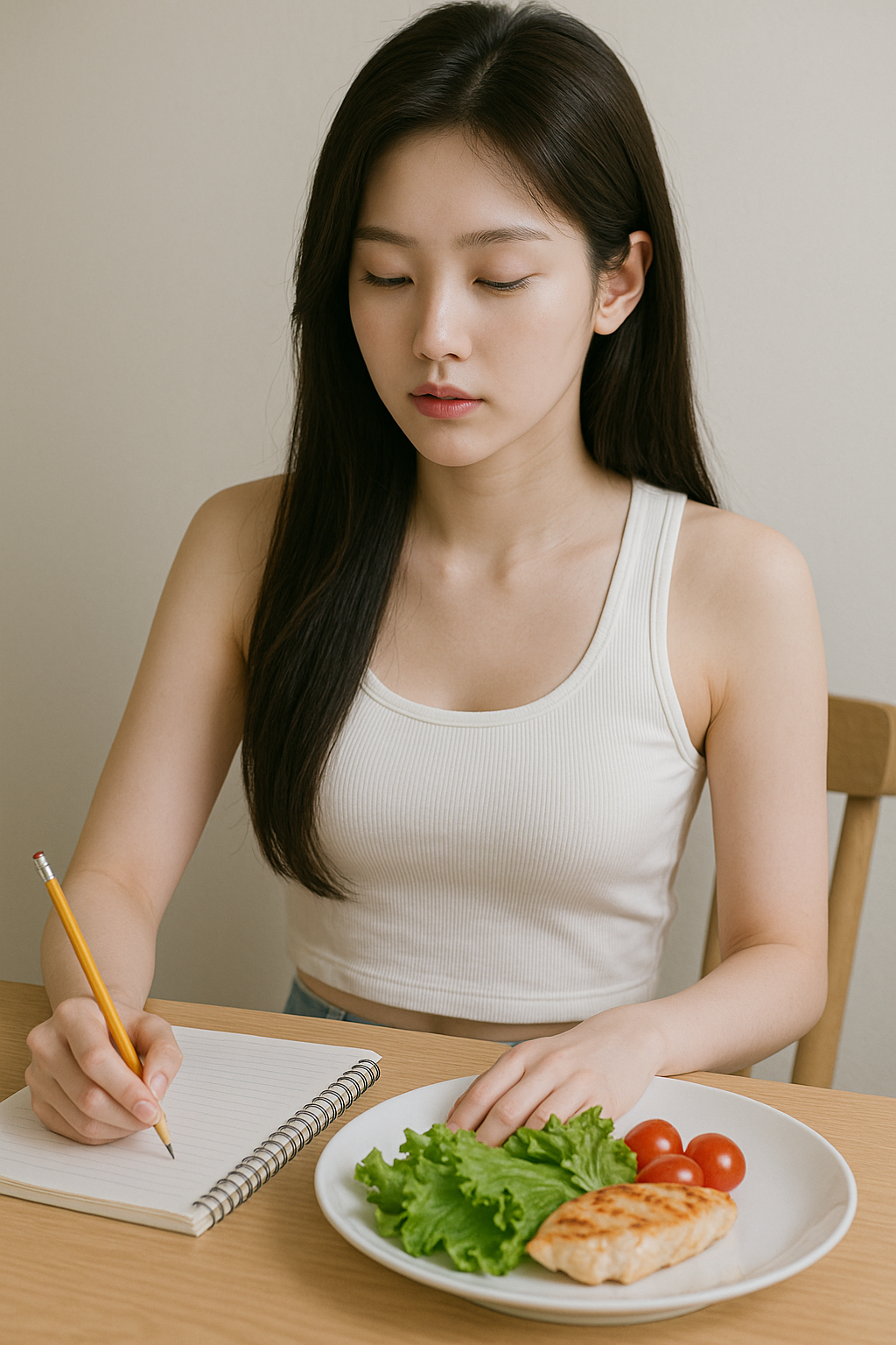 다이어트 요요를 막는 유지기 식단 정리하는 사람