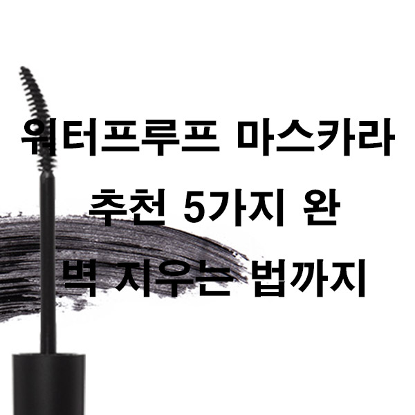 워터프루프 마스카라 추천 5가지 완벽 지우는 법까지