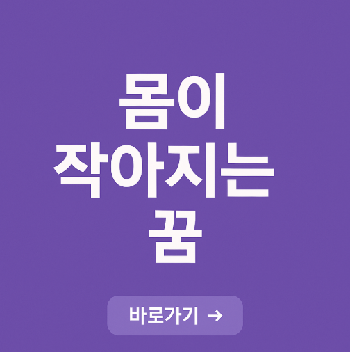 몸이 작아지는 꿈