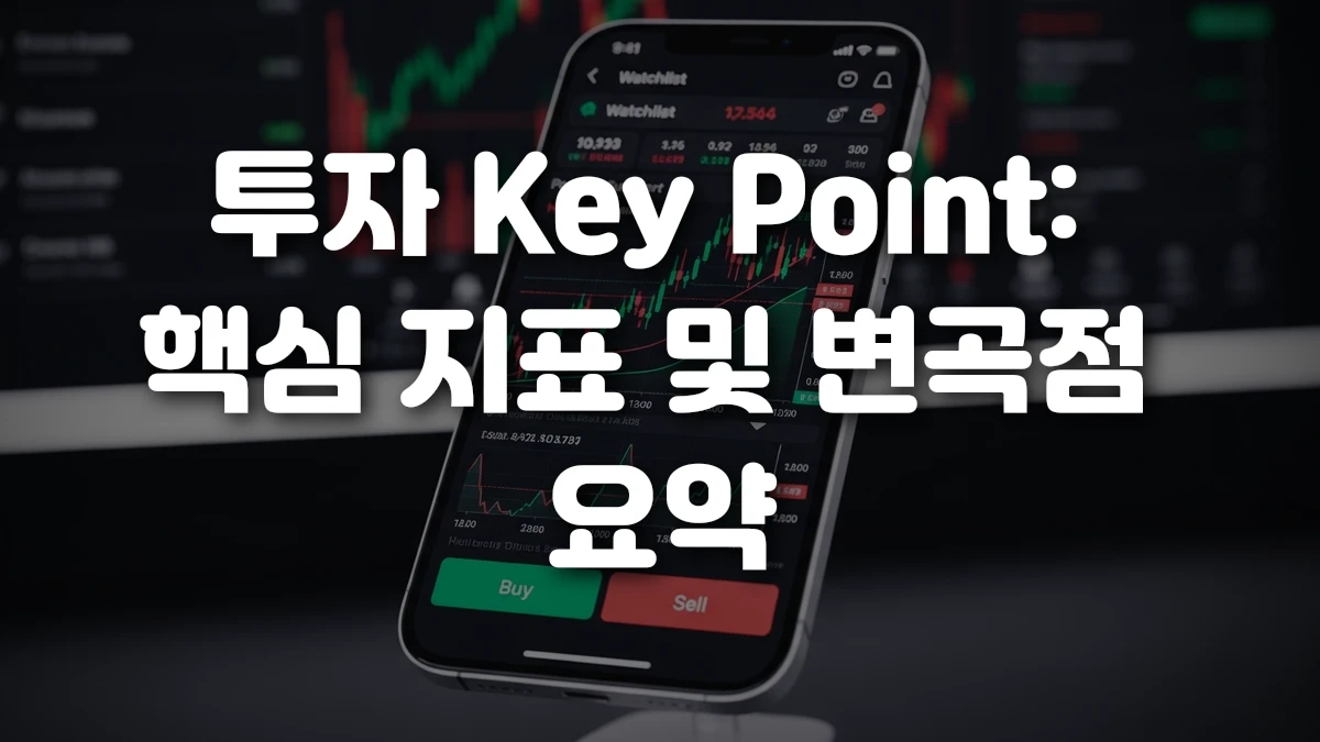 투자 Key Point 핵심 지표 및 변곡점 요약