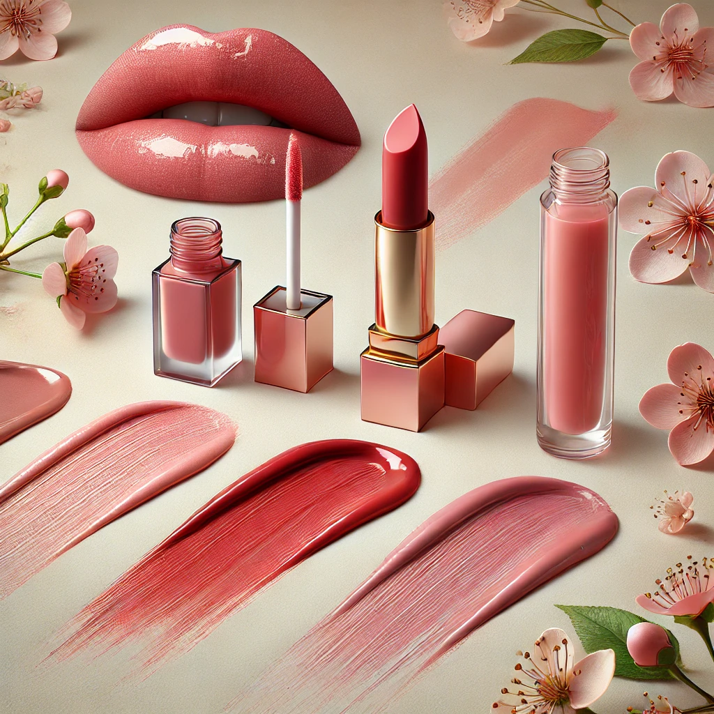 다양한 립 제품을 진열해 놓은 이미지