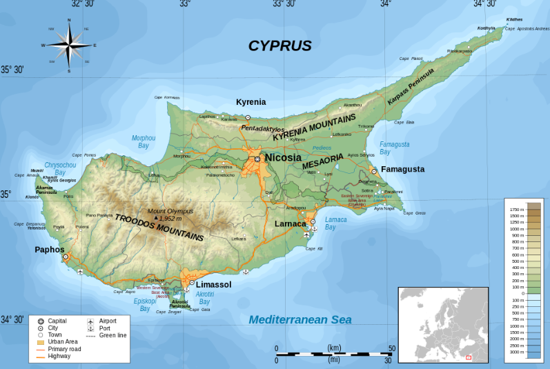 키프로스 지도