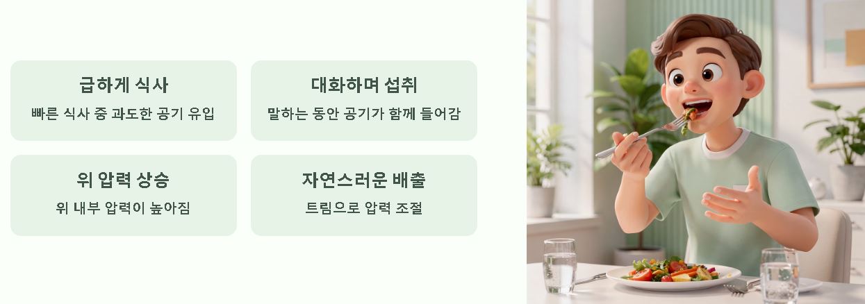 트림이 자주 나오는 이유 알아보기